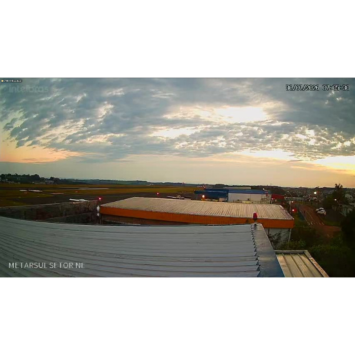 Vista para Noroeste do Aeroporto Municipal de Pato Branco (Fonte: Windy).