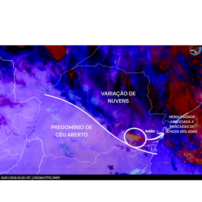 Fonte: adaptada de CPTEC/INPE - Produto Nighttime Microphysics