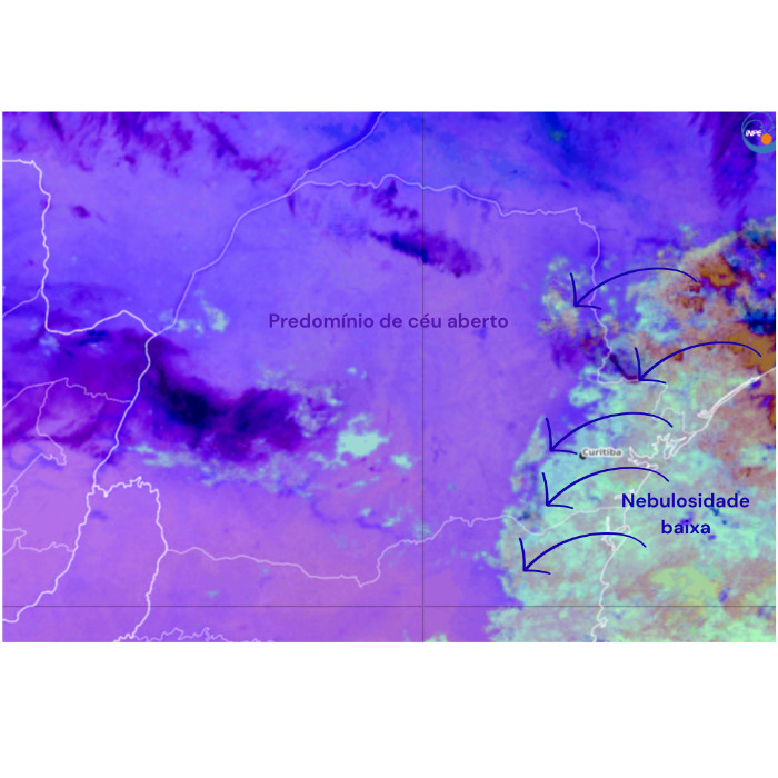 Fonte: adaptada de CPTEC/INPE - Produto Nighttime Microphysics