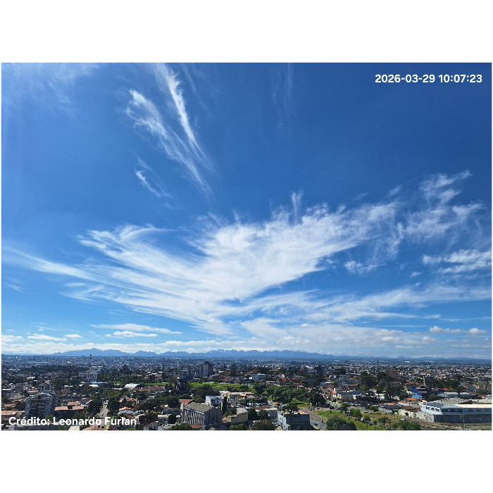 C&eacute;u visto de Curitiba. Cr&eacute;ditos: Leonardo Furlan